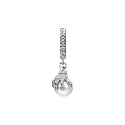 Single WONG Dragon Claw Pearl Dangly Earring