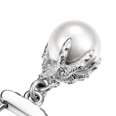Single WONG Dragon Claw Pearl Dangly Earring