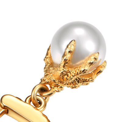 WONG Dragon Claw Pearl Dangly Earring-Single