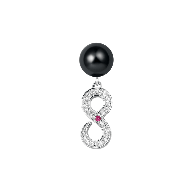 Orecchino a goccia Infinity Pearl - Orecchini di perle per outfit quotidiano - APORRO