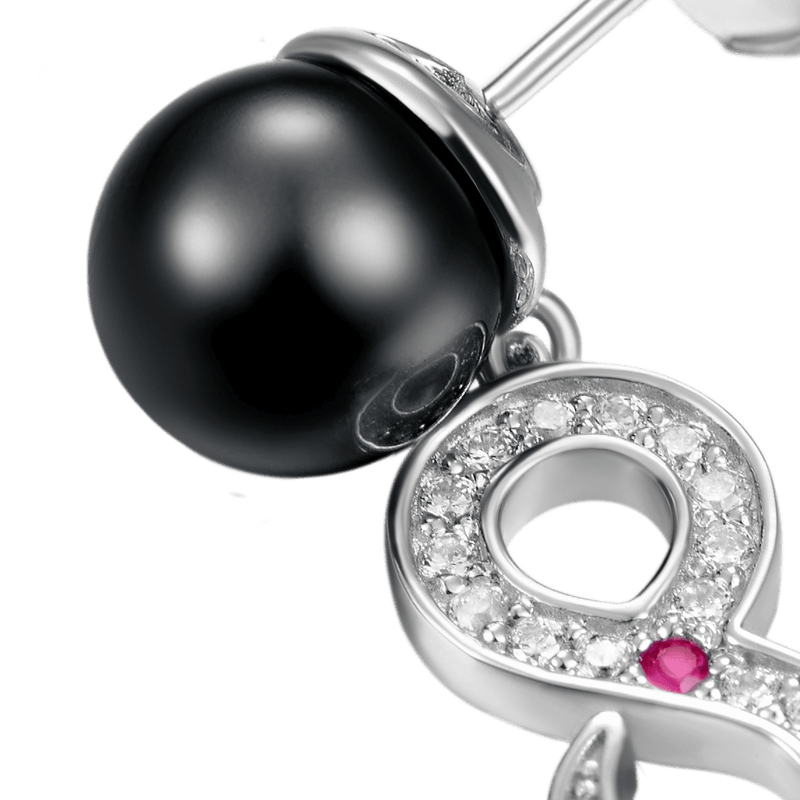 Orecchino a goccia Infinity Pearl - Orecchini di perle per outfit quotidiano - APORRO
