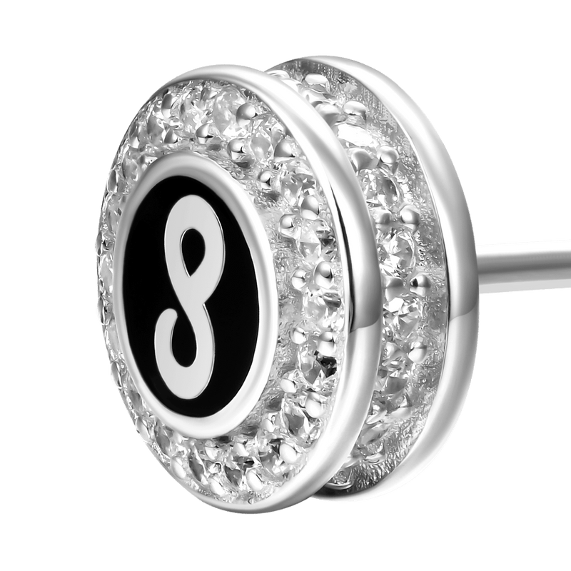 Infinity Stud Earring - Pendientes para Mujer - Pendientes de aro, colgantes y de botón - APORRO