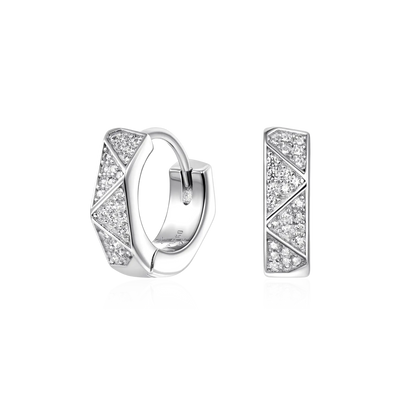 Pyramid Hoop Earring - Single