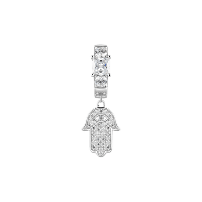 Boucle d'oreille pendante Hamsa