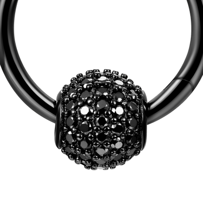 Pendientes de aro con bolas Moissanite S925 - Par
