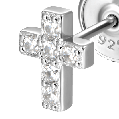 Single Eternal Cross Stud Earring