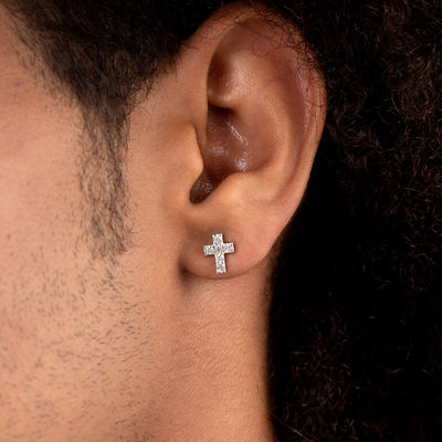 S925 Eternal Cross Stud Earring