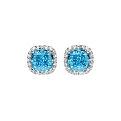 S925 Crushed Ice Stud Earring