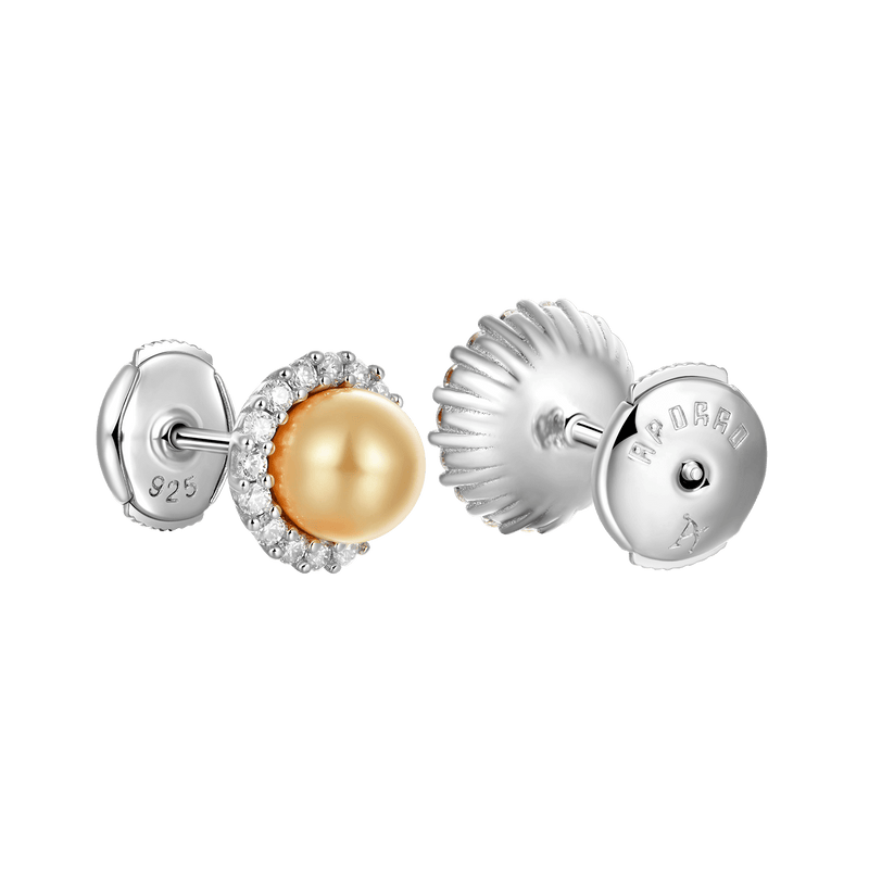 Moissanite Pearl Stud Earring-Single - APORRO