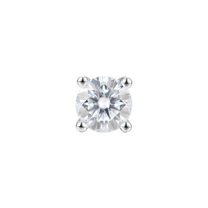 Moissanite Round Stud Earrings