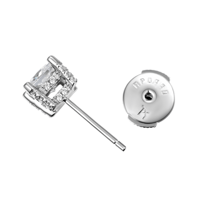 Moissanite S925 Princess Stud Earring