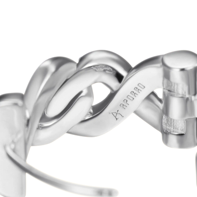 S925 Infinity Two-tone Hoop Earring