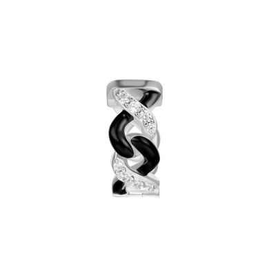 S925 Infinity Two-tone Hoop Earring