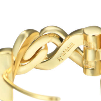 S925 Infinity Two-tone Hoop Earring