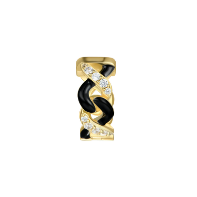 S925 Infinity Two-tone Hoop Earring