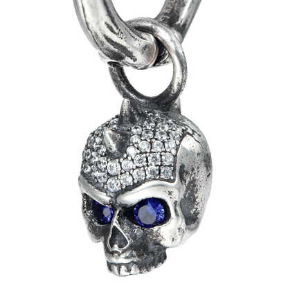 X Iced Skull Dangly Earring