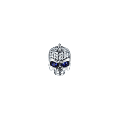 S925 X Boucle d'oreille cerceau crâne glacé