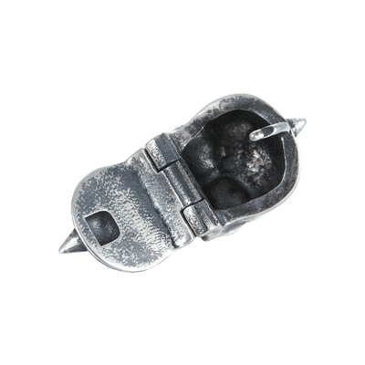 S925 X Boucle d'oreille cerceau crâne glacé