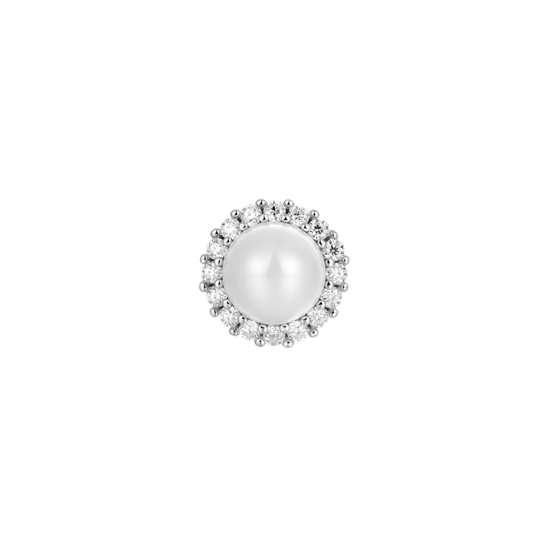 Boucle d'oreille perle moissanite - APORRO