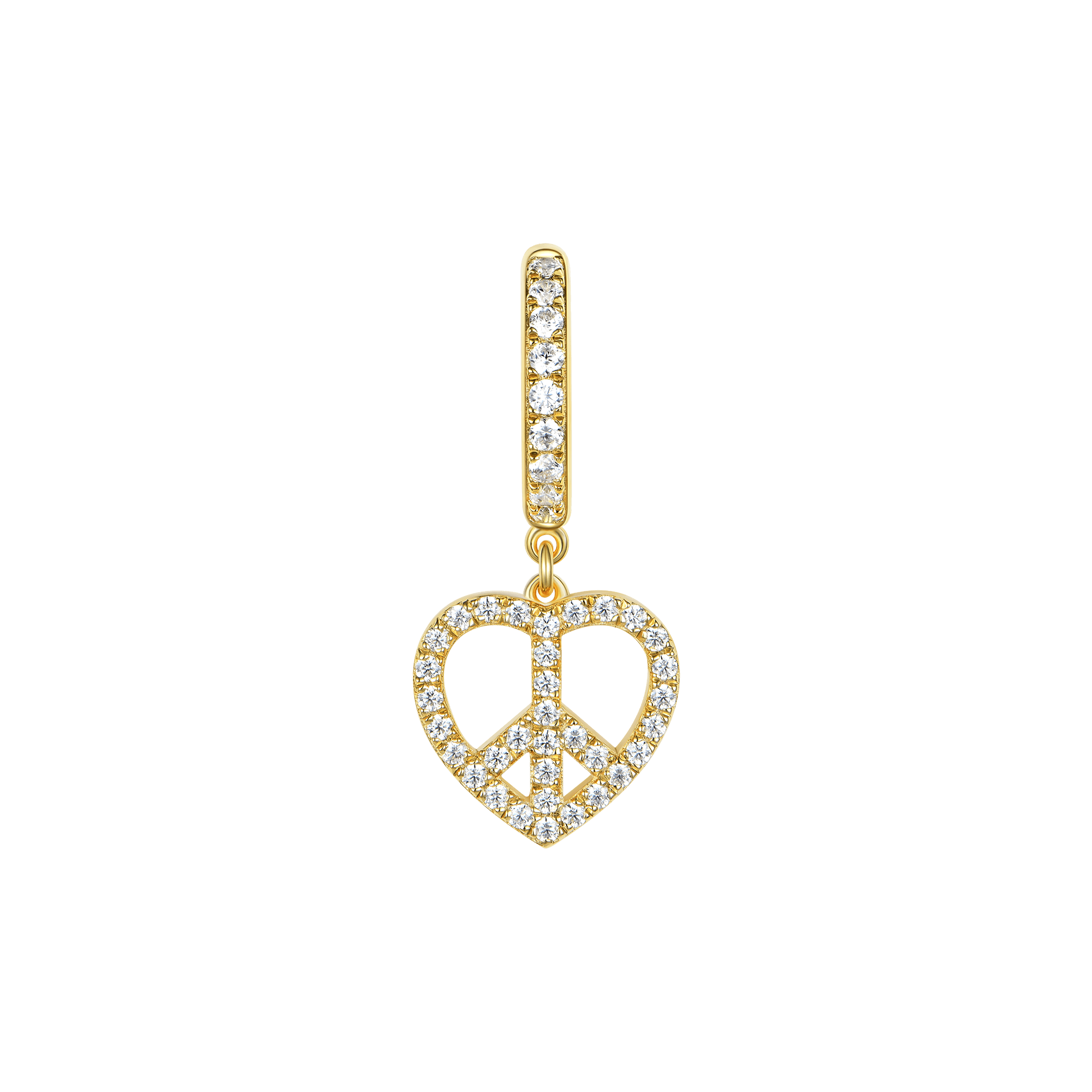 APORRO X JHF Peace & Love Dangly Earrings-Pair