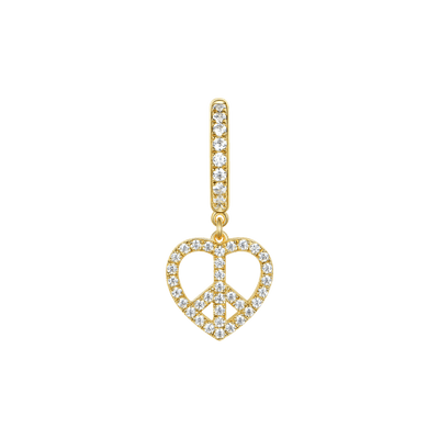S925 APORRO X JHF Paix  &  Boucles d'oreilles pendantes Love-Paire