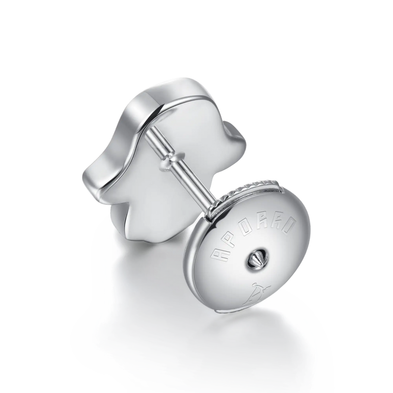 Boucles d'oreilles Moissanite Hamsa Stud - Boucles d'oreilles clous en or blanc pour hommes et femmes - APORRO