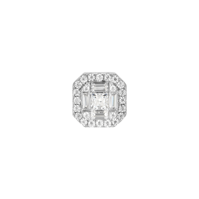 Boucle d'oreille halo Moissanite S925