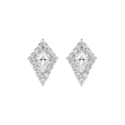 Moissanite S925 Halo Kite Stud Earrings - Single