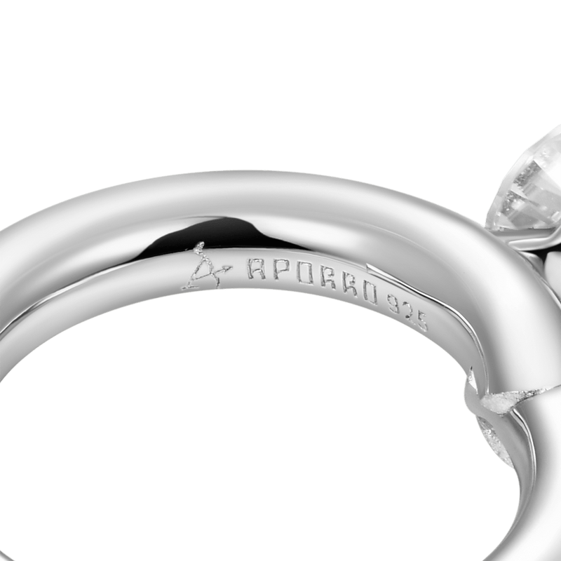 Moissanite Solitaire Creolen - Silberner Ohrring für Männer und Frauen - APORRO