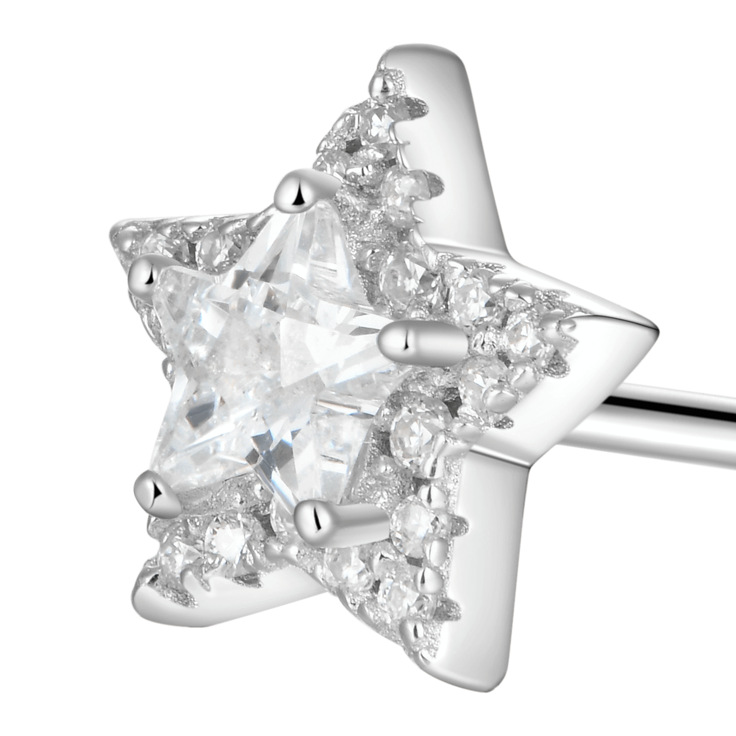 Orecchini A Perno In Moissanite Stella Per Donna: Argento Sterling 925, Ipoallergenici, Gioiello Regalo