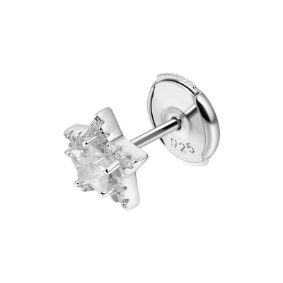S925 Halo Star Ohrstecker-Paar