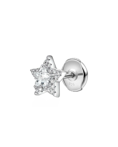 S925 Halo Star Stud Earrings-Pair