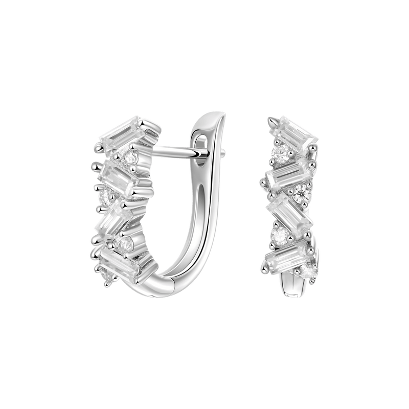 Moissanite Halo Hoops Ohrring-Aporro einzigartiger Ohrring - APORRO