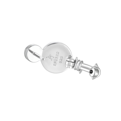 Boucle d'oreille créole en fil de fer barbelé et perles - Unique
