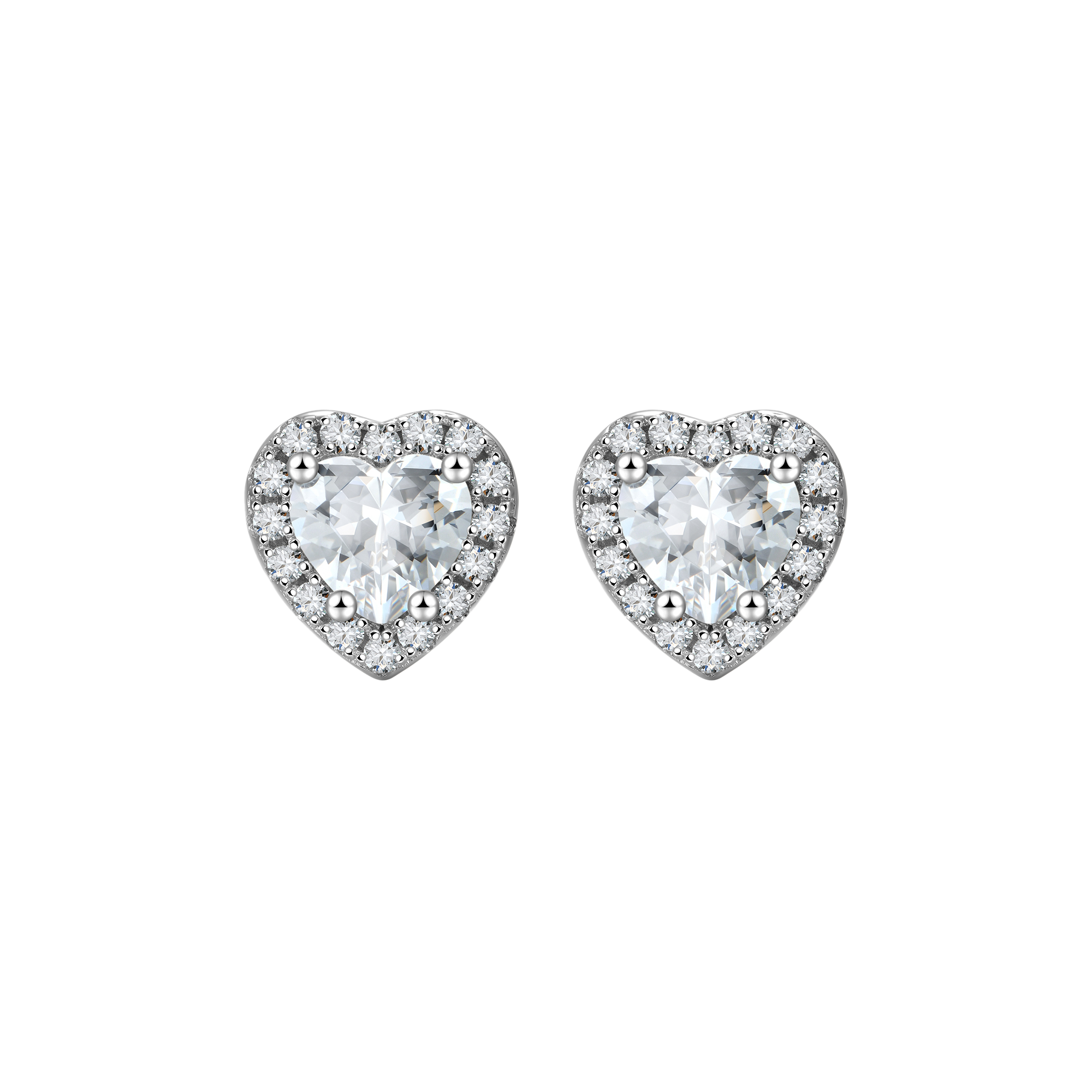 Halo Heart Stud Earring