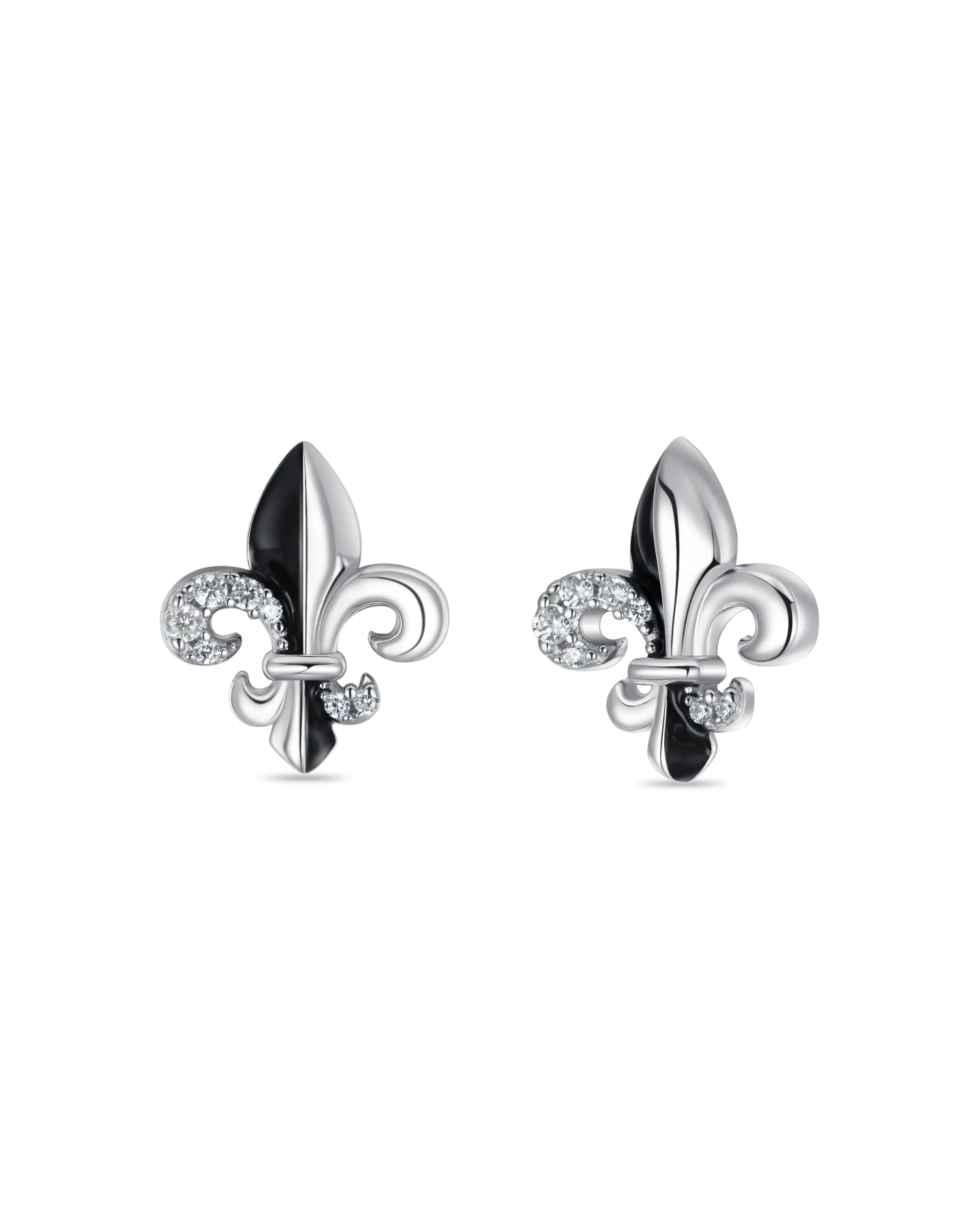S925 Knight Fleur de Lis Ohrstecker – Paar
