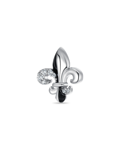 S925 Knight Fleur de lis Stud Earrings - Pair