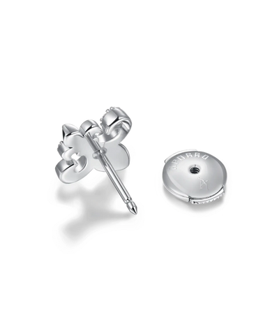 S925 Knight Fleur de lis Stud Earrings - Pair