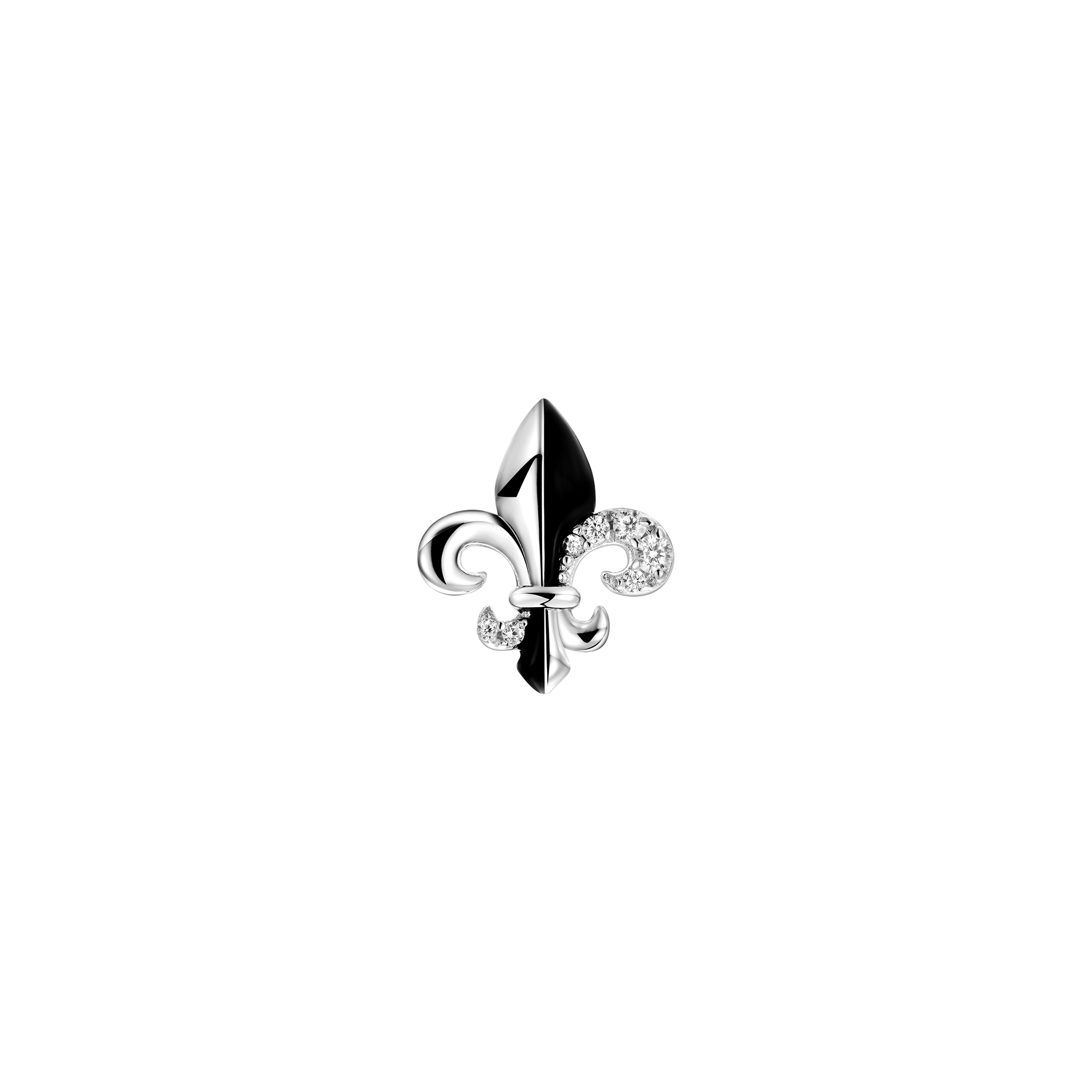 Single Fleur de lis Stud Ohrring