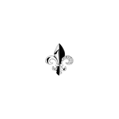 Single Fleur de lis Stud Ohrring