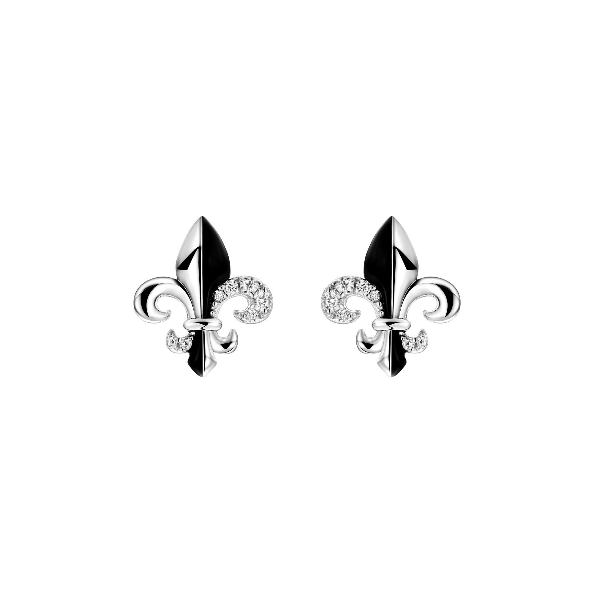 Fleur de lis unique de boucle d'oreille