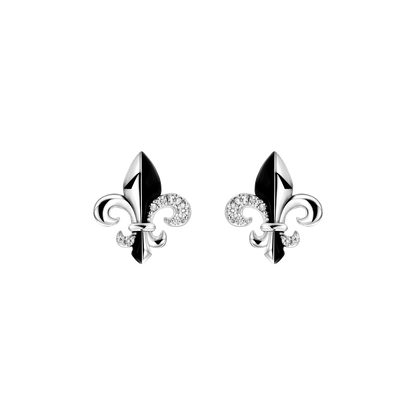 Fleur de lis unique de boucle d'oreille