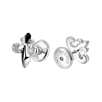 Single Fleur de lis Stud Ohrring