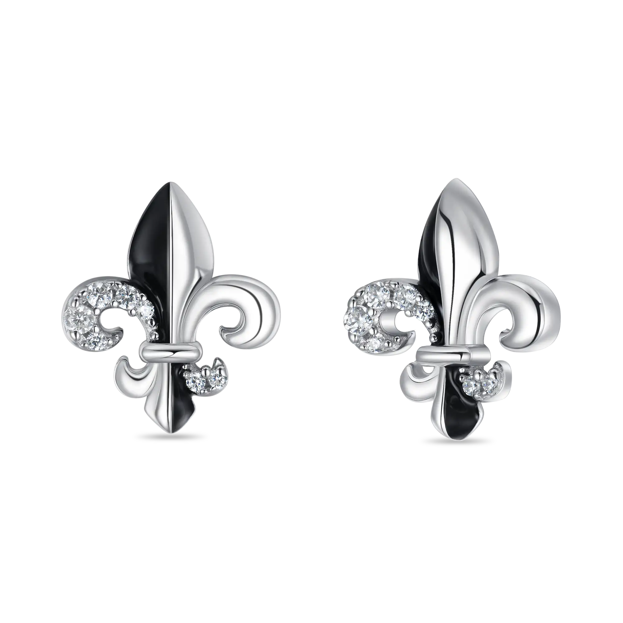 Knight Fleur de lis Stud Ohrringe - Paar