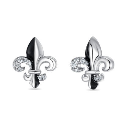 Knight Fleur de lis Stud Ohrringe - Paar