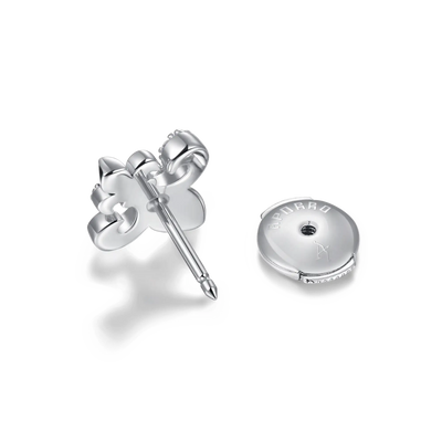 S925 Knight Fleur de lis Stud Earrings - Pair