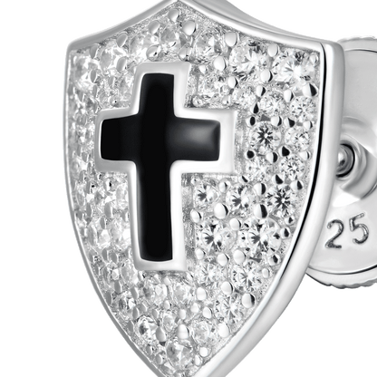 Orecchini a perno di Knight Shield - Coppia