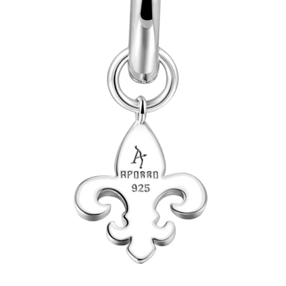 Single Fleur de lis baumelnder Ohrring