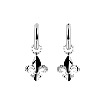 Fleur de Lis Dangly-Ohrring – einzeln