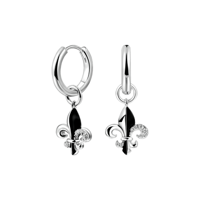 Fleur de Lis Dangly-Ohrring – einzeln